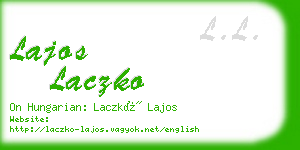 lajos laczko business card